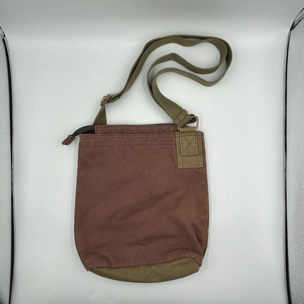 CHALA Patch Crossbody Shoulder Messenger Bag Handbag Purse Olive Khaki Plum EUC‎ - Picture 5 of 16